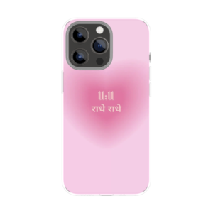 11_11 Radhe Radhe Pink glass case