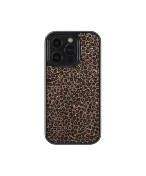 Glitter Leopard Print Glass Case