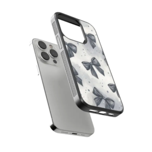 Dark Bow Watercolor Glass Case - Image 3