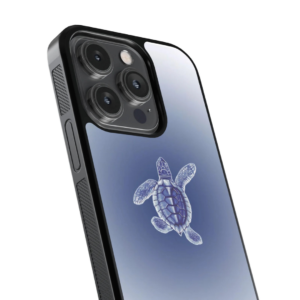 Blue Sea Turtle Minimal Glass Case - Image 3