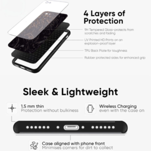 Anime Samurai Moon Minimal Glass Case - Image 3