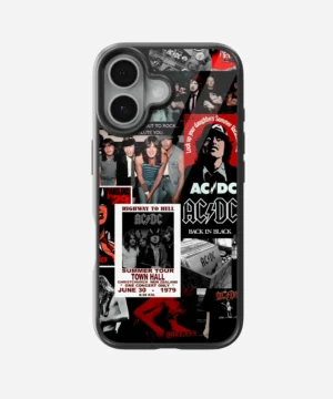 ACDC Rock Collage Glass Case