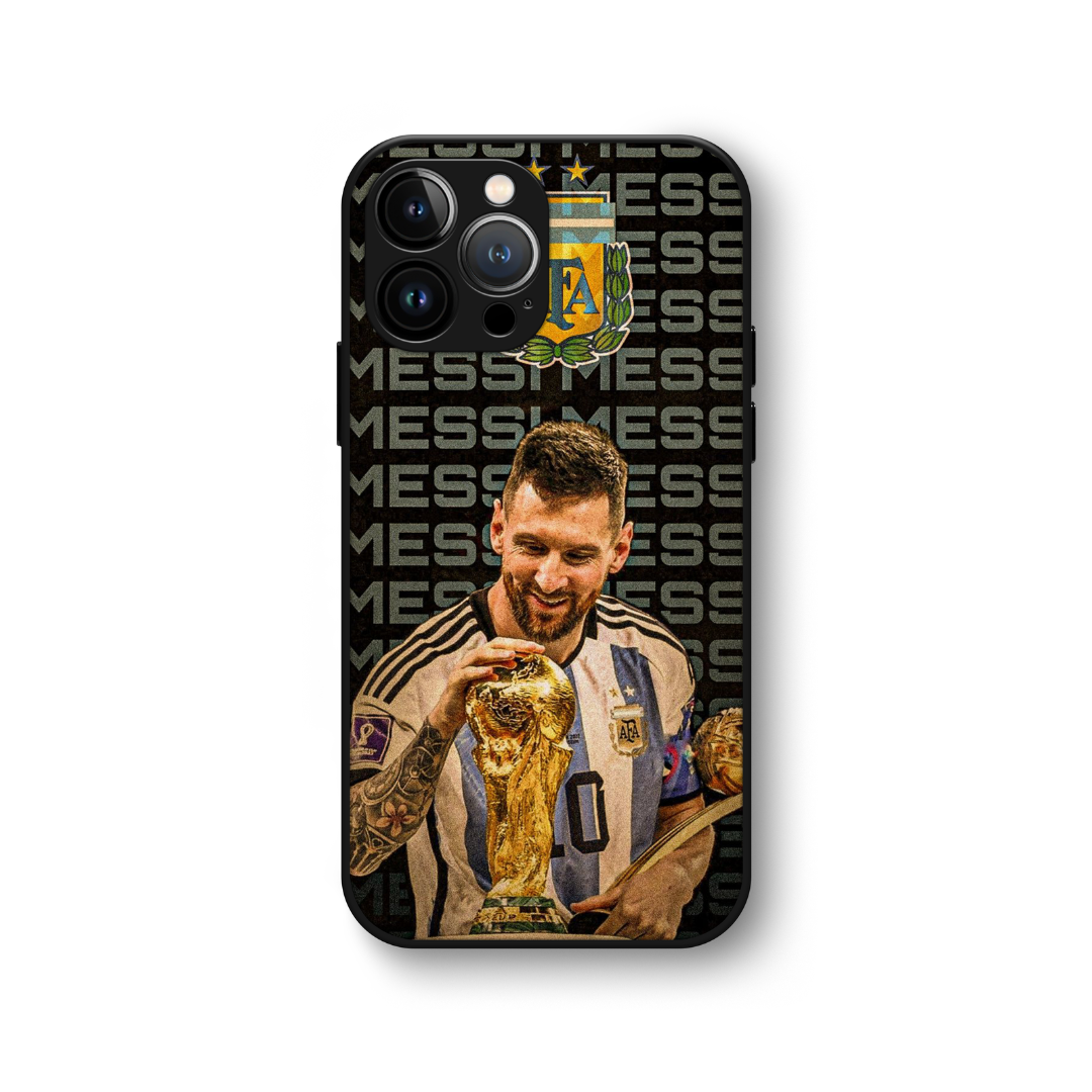 Messi Repeat Glass Case Messi Repeat Glass Case - Image 1