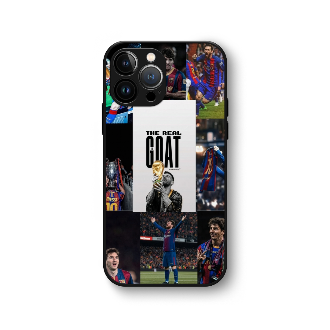 Real Goat Collage Glass Case Real Goat Collage Glass Case - Image 1