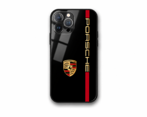 Porsche Black Gold Luxury Glass Case